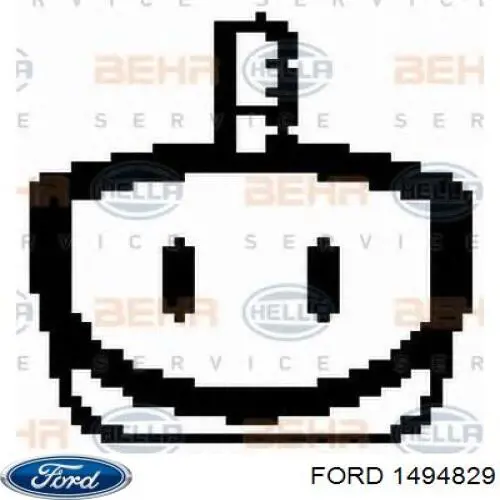 1494829 Ford диффузор радиатора охлаждения, в сборе с мотором и крыльчаткой