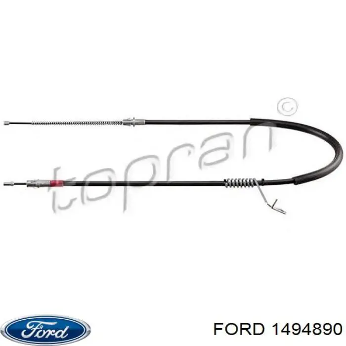 Купить 1494890 Ford Задний правый трос ручника