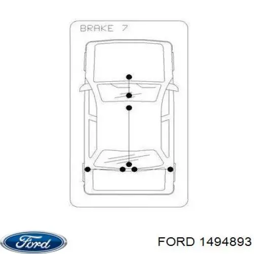 Задний правый трос ручника 1494893 Ford