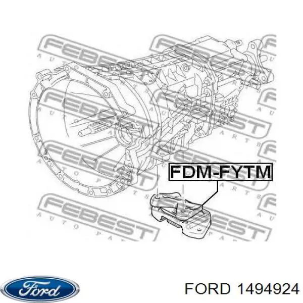 Подушка трансмиссии (опора коробки передач) Ford 1494924