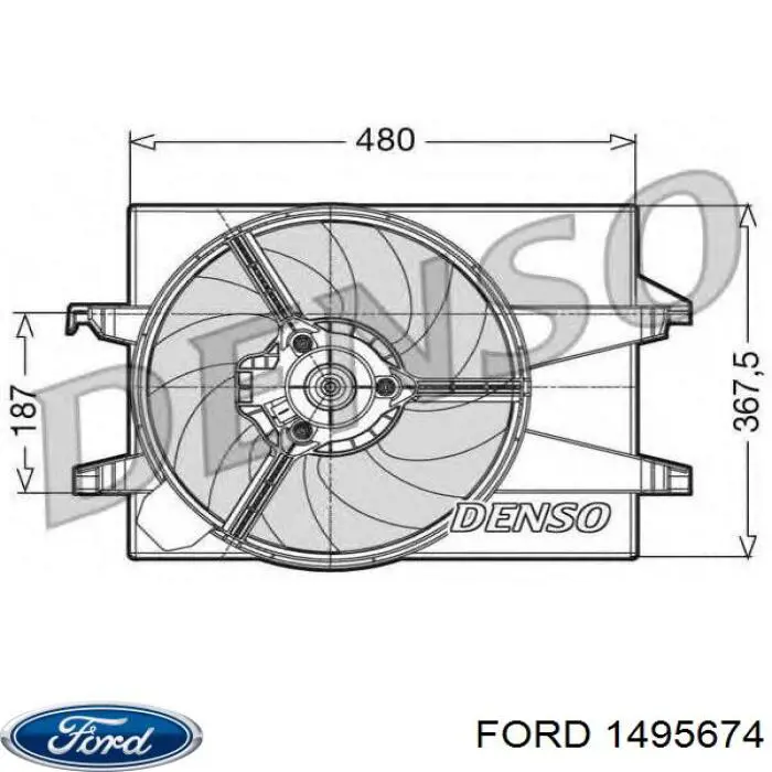 Диффузор радиатора охлаждения в сборе с мотором и крыльчаткой Ford 1495674 цена, от 71.72 USD
