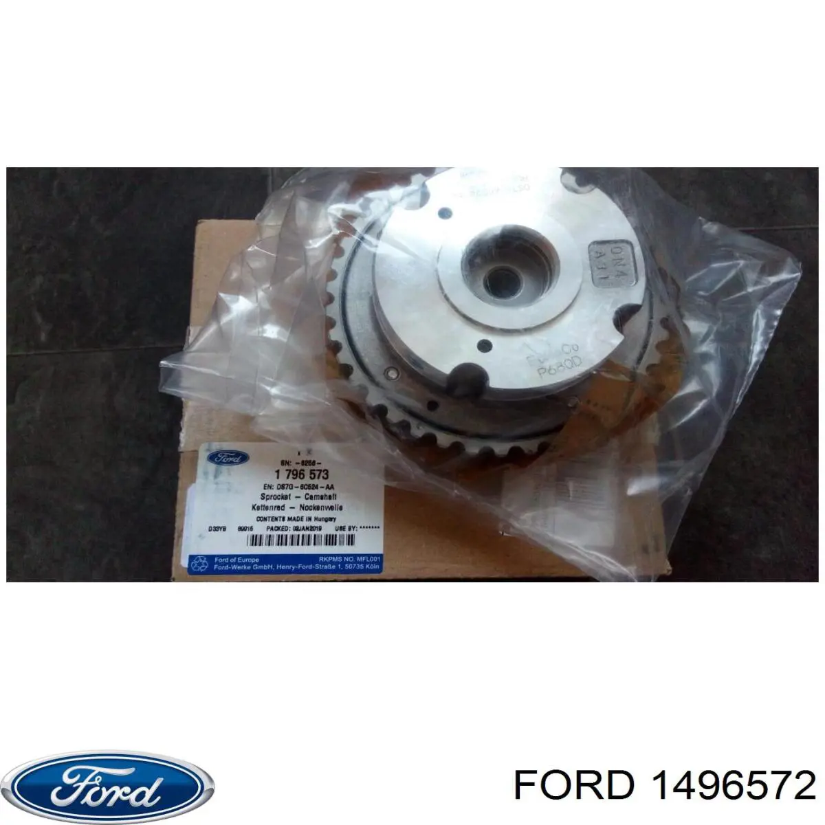 1496572 Ford engrenagem de cadeia de roda dentada da árvore distribuidora de admissão de motor