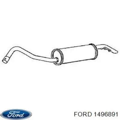 Купить 1496891 Ford Глушитель задний