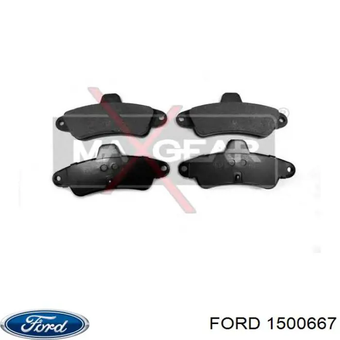 Задние тормозные колодки 1500667 Ford