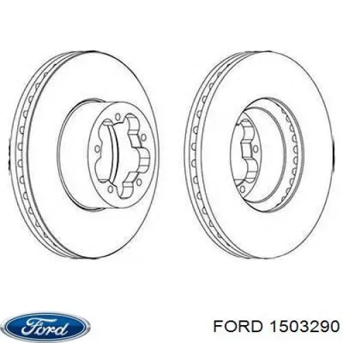 Передние тормозные диски 1503290 Ford