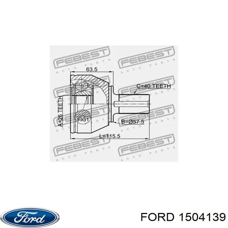 Привод передний левый Ford 1504139 цена, от 56.63 USD