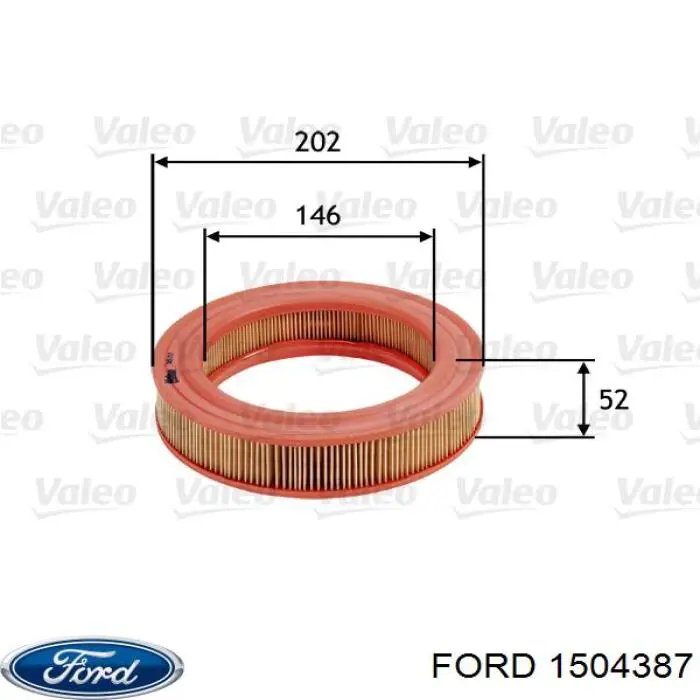 1504387 Ford воздушный фильтр