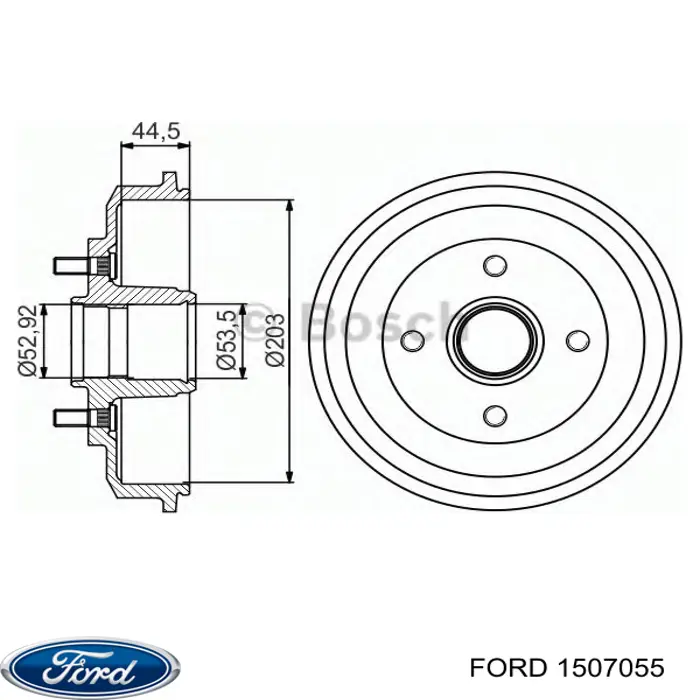 Тормозной барабан 1507055 Ford