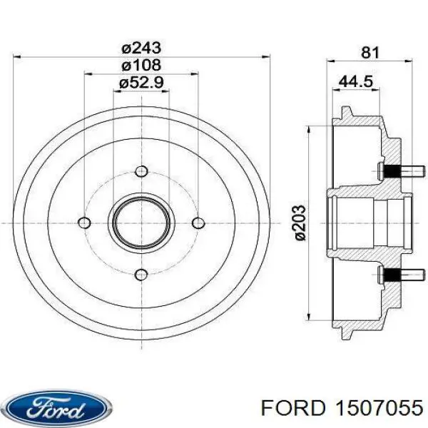 1507055 Ford Тормозной барабан