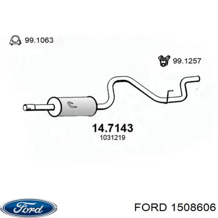 Глушитель задний 1508606 Ford