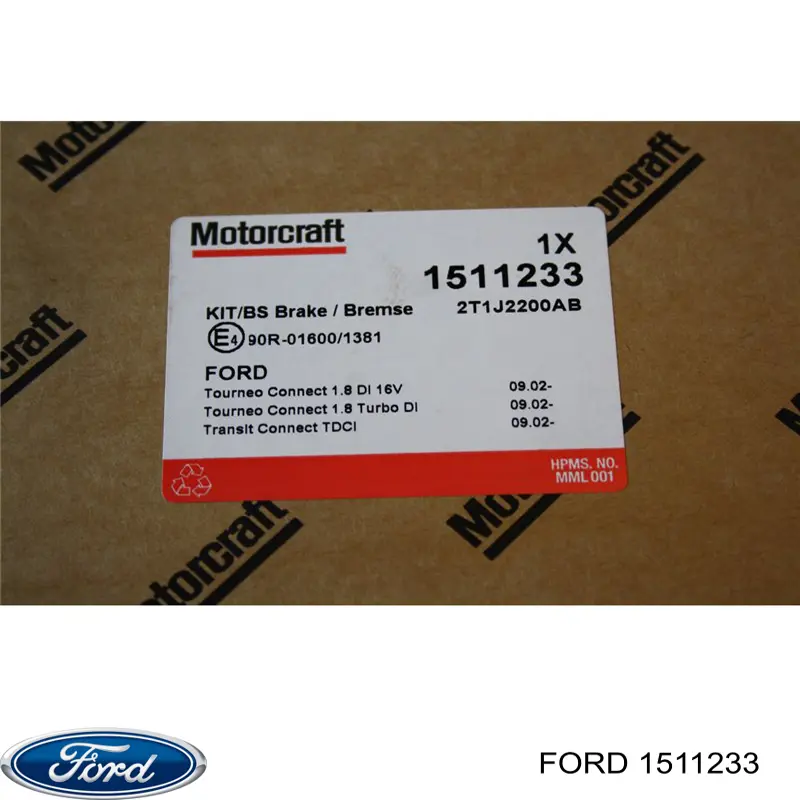 Купить 1511233 Ford Задние барабанные тормозные колодки