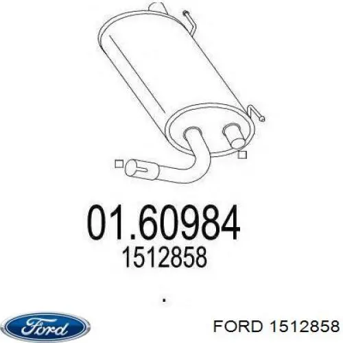 Выхлоп задний Ford 1512858 цена, от 86.34 USD