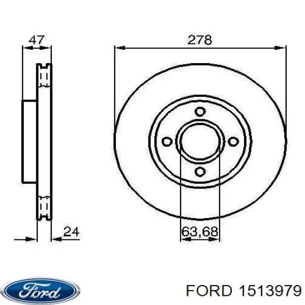 Передние тормозные диски 1513979 Ford