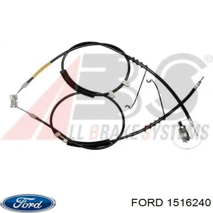 1516240 Ford трос ручного тормоза задний правый/левый