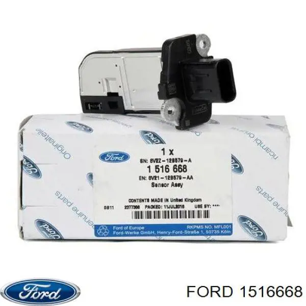 1516668 Ford sensor de fluxo (consumo de ar, medidor de consumo M.A.F. - (Mass Airflow))
