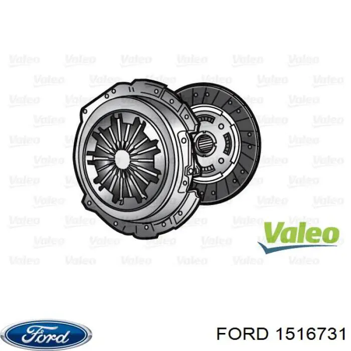 Комплект сцепления (3 части) Ford 1516731 цена, от 181.47 USD