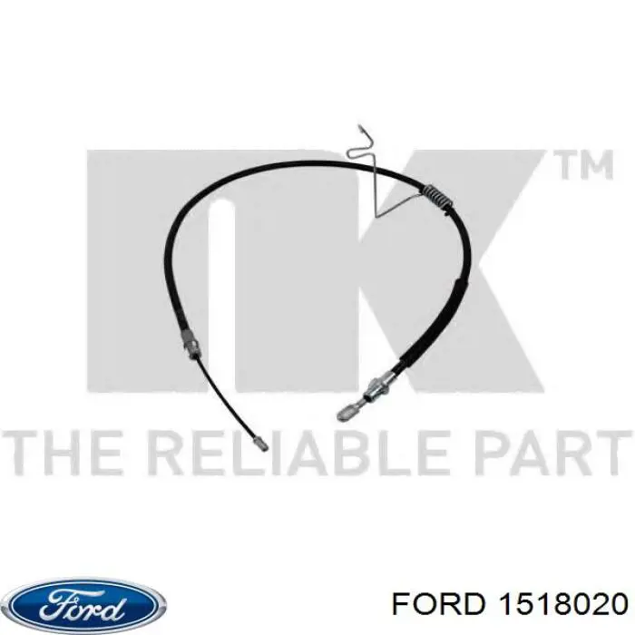 1518020 Ford трос ручного тормоза задний левый