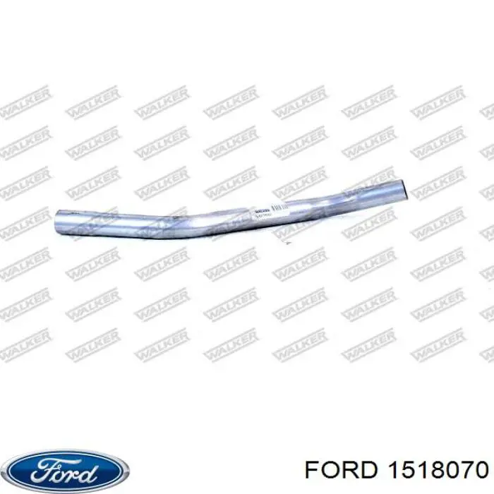 1518070 Ford труба выхлопная, от катализатора до глушителя
