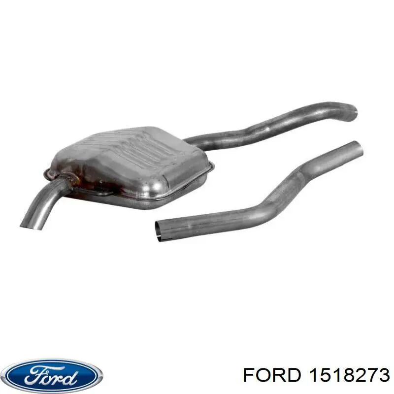 1518273 Ford труба выхлопная, от катализатора до глушителя