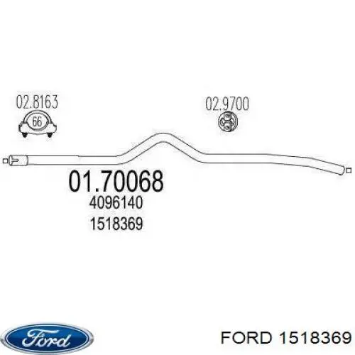 Выхлоп задний Ford 1518369 цена, от 61.46 USD