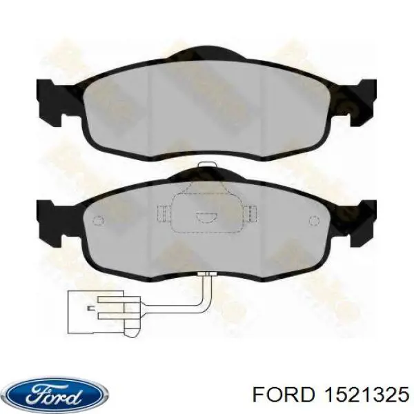 Передние тормозные колодки 1521325 Ford