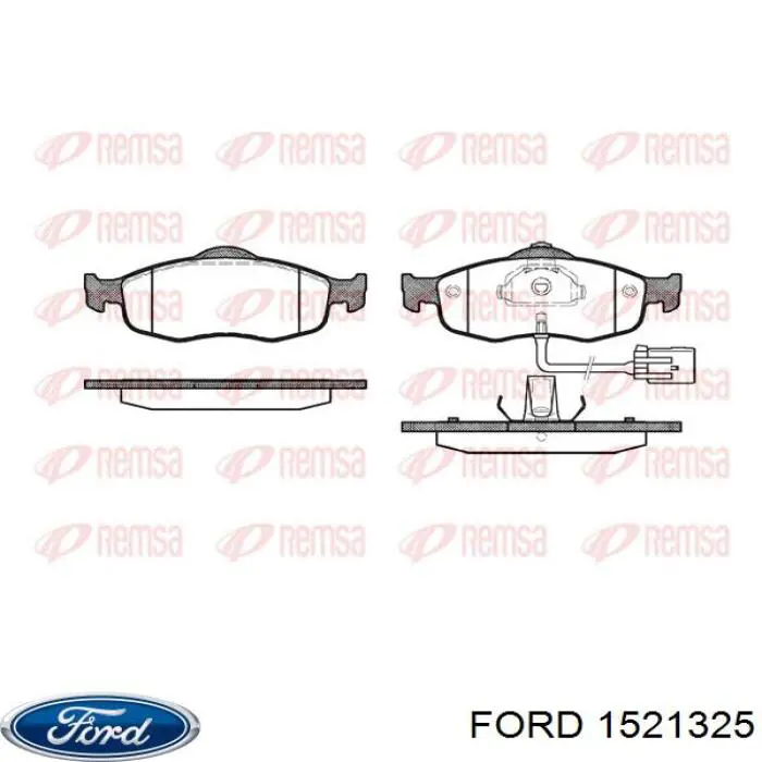 Передние тормозные колодки 1521325 Ford