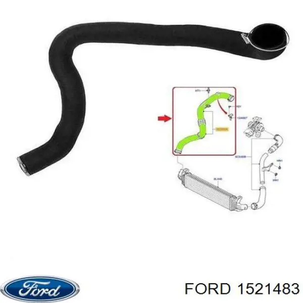 1521483 Ford Патрубок интеркуллера