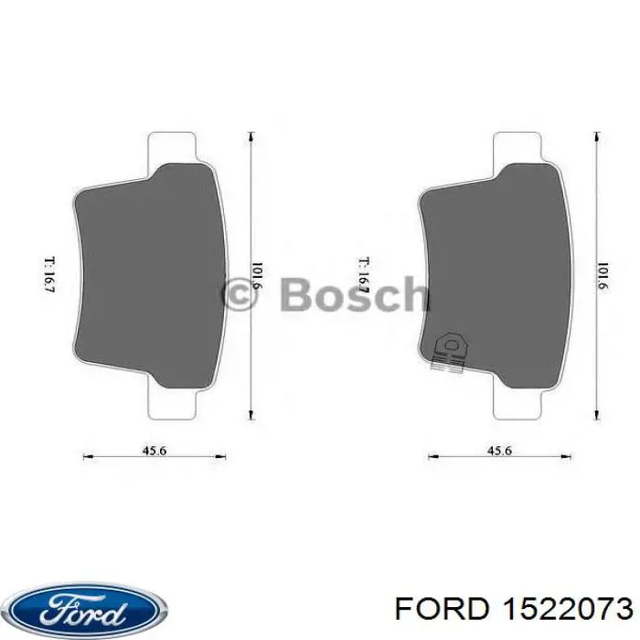 1522073 Ford Колодки тормозные дисковые комплект