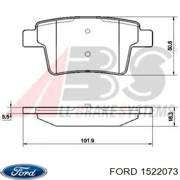 Колодки дисковые  Ford 1522073 цена, от 16.80 USD