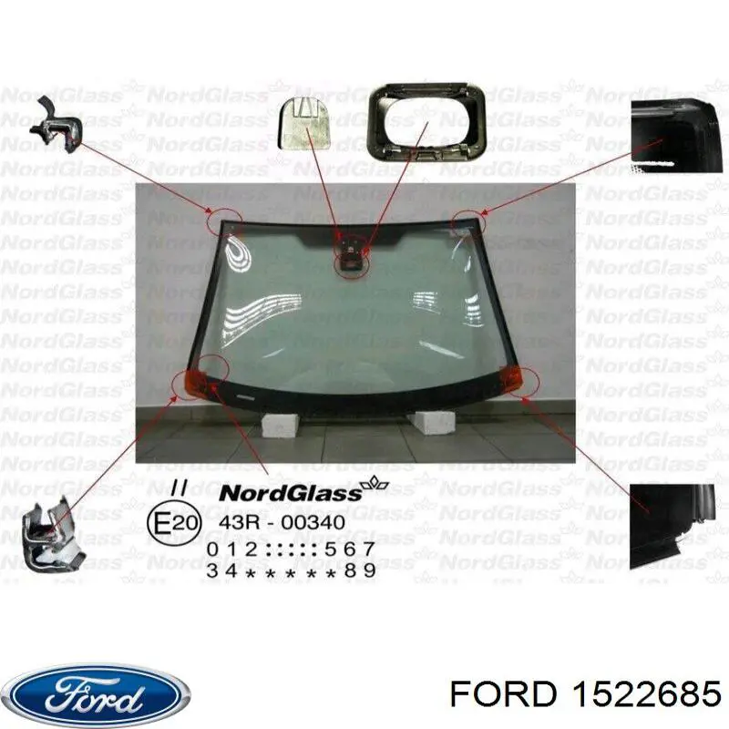 Купить 1522685 Ford Ветровое стекло