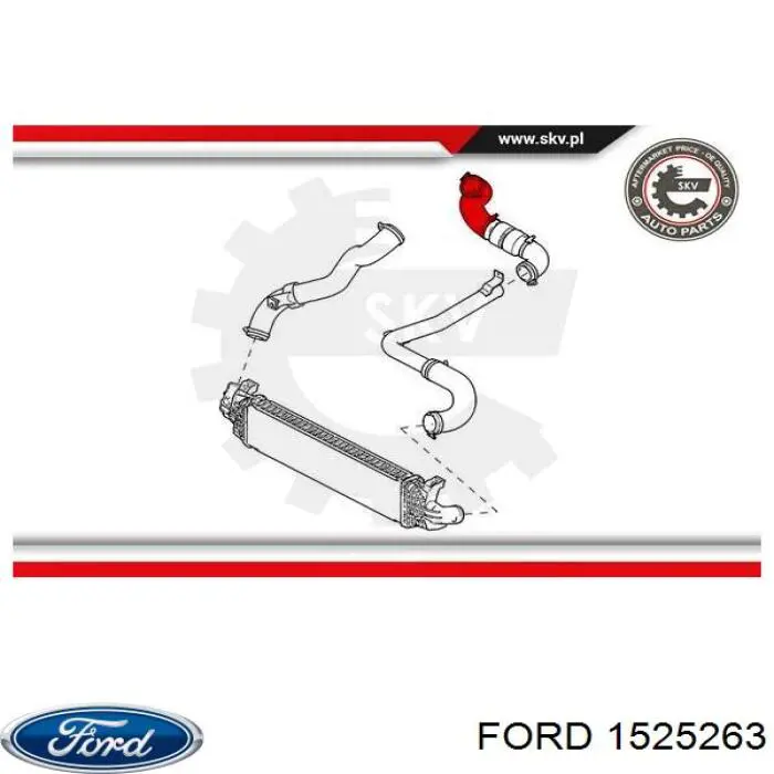 Купить 1525263 Ford Патрубок интеркулера