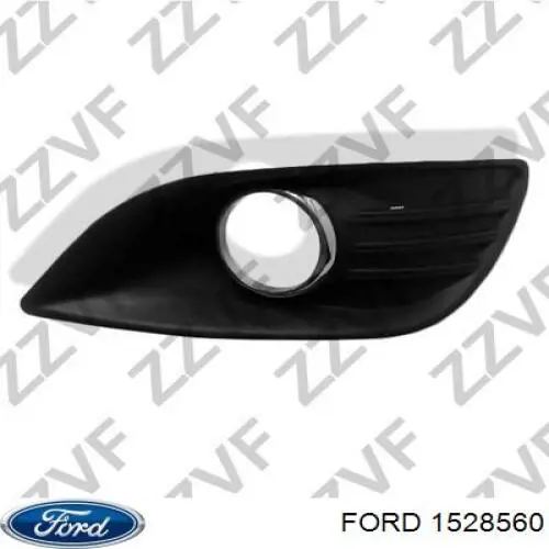 Заглушка (решетка) противотуманных фар бампера переднего правая 1528560 Ford