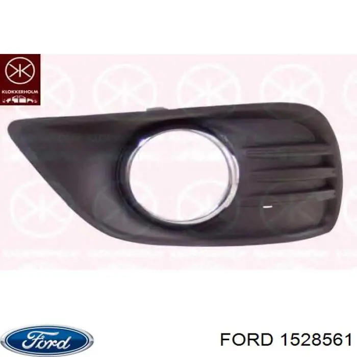 Заглушка (решетка) противотуманных фар бампера переднего левая Ford 1528561