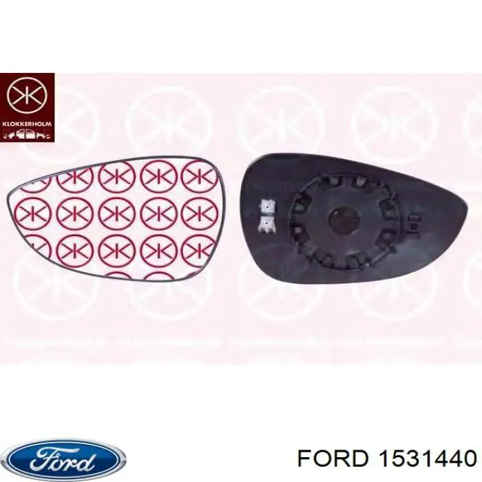 Стекло зеркала заднего вида, правого Ford 1531440 цена, от 8.63 USD