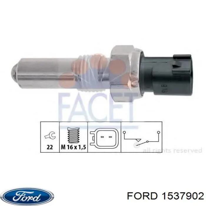 Включатель фонарей заднего хода Ford 1537902 цена, от 7.54 USD