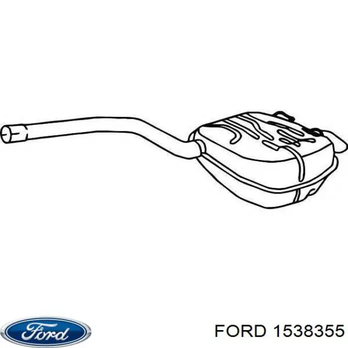Купить 1538355 Ford Глушитель задний