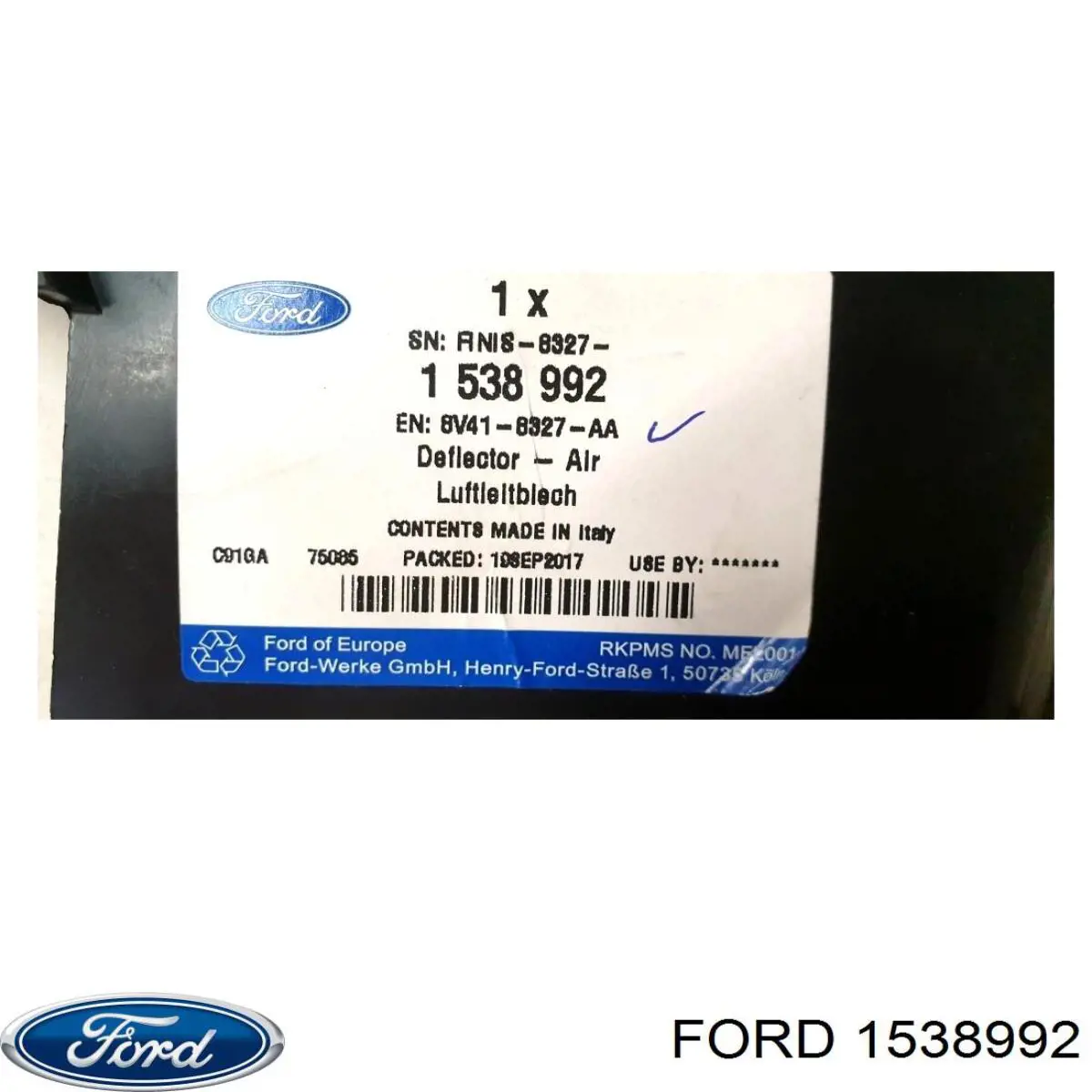 Воздуховод (дефлектор) радиатора левый Ford 8V418327AA цена, от 7.60 USD