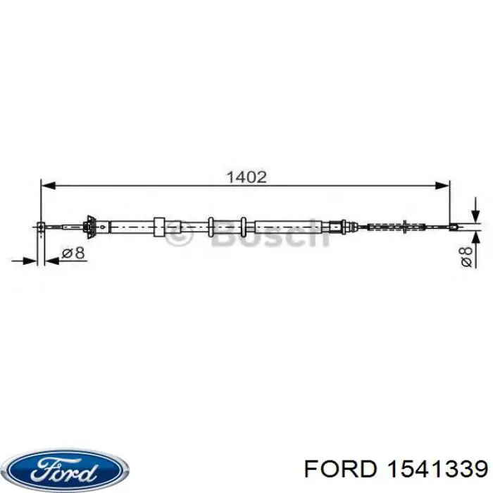 Трос ручника 1541339 Ford