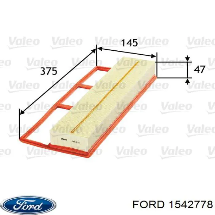 1542778 Ford воздушный фильтр
