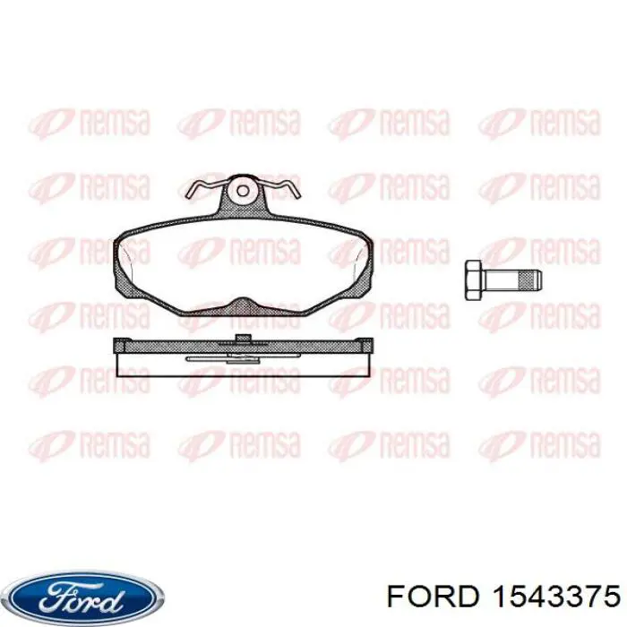 Задние тормозные колодки 1543375 Ford