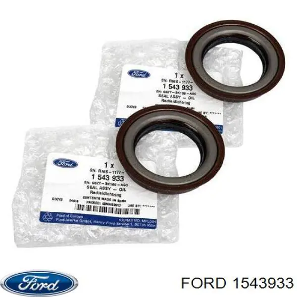 1543933 FORD Anillo retén de semieje, eje delantero, izquierdo original y equivalente