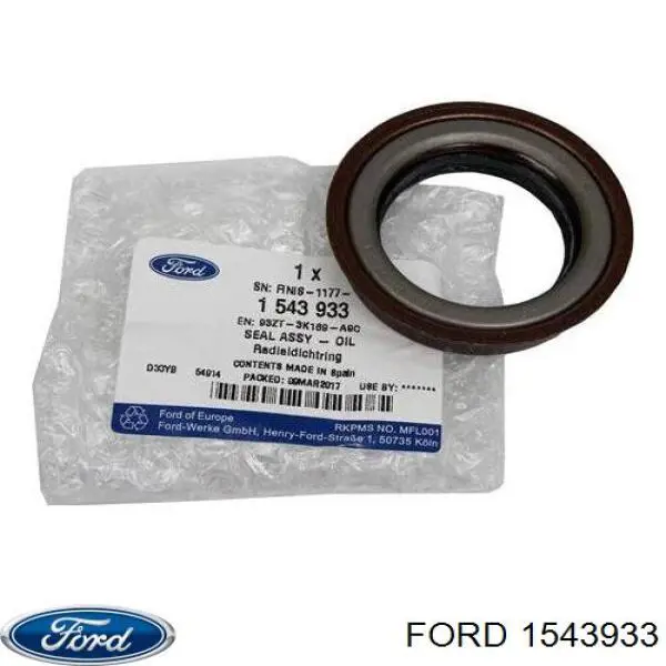 Сальник левой полуоси переднего моста Ford 1543933