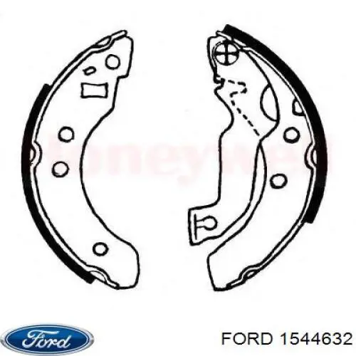Задние барабанные колодки 1544632 Ford