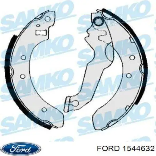 Купить 1544632 Ford Задние барабанные тормозные колодки