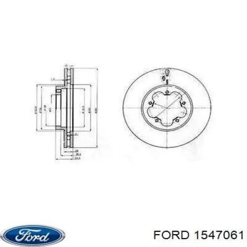 Диск тормозной передний Ford 1547061