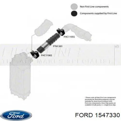 1547330 Ford шланг (патрубок интеркуллера левый)