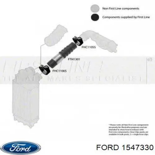 Левый шланг интеркуллера 1547330 Ford