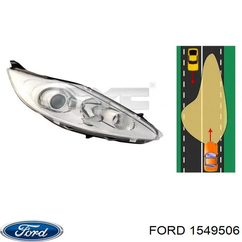1549506 Ford фара правая