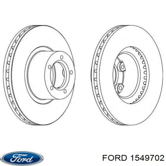 1722860 Ford диск тормозной передний
