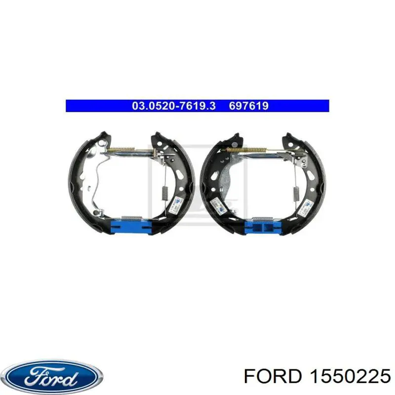 Купить 1550225 Ford Задние барабанные тормозные колодки